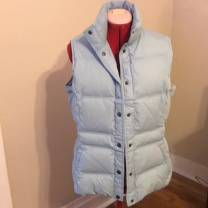 Lands End. Light blue. Lightweight down vest